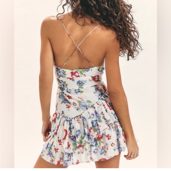 LoveShack Fancy - Marion mini sunDress in Cherry Skies XS - Picture 3 of 7